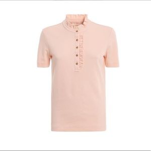 Tory Burch Pink Quartz Leather Polo
